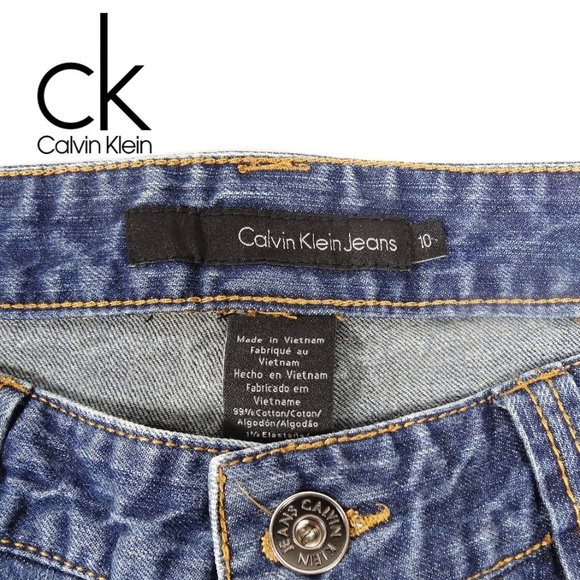 C K Woman JEANS Medium WASH BLUE DENIM SIZE 10/33. - Picture 3 of 5